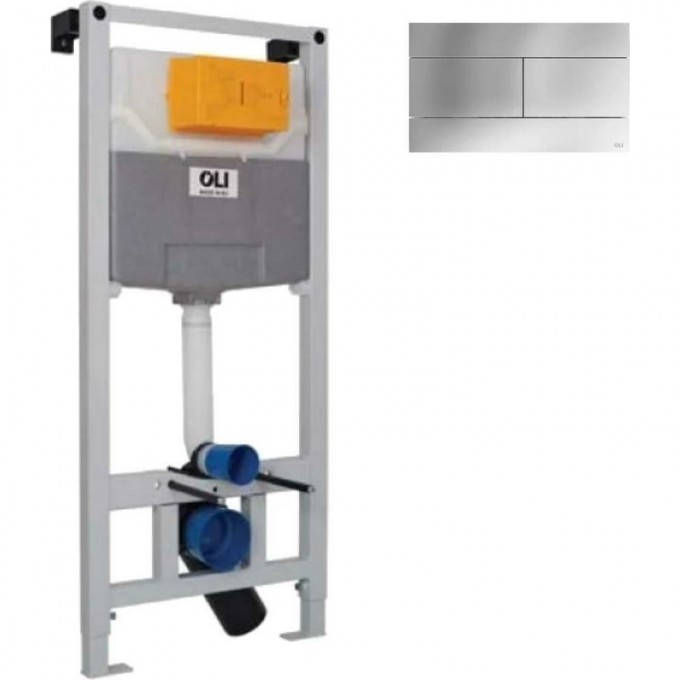 Инсталляция OLI 120 500х1150х126 мм + панель слива SLIM хром глянцевый 100409mSL00