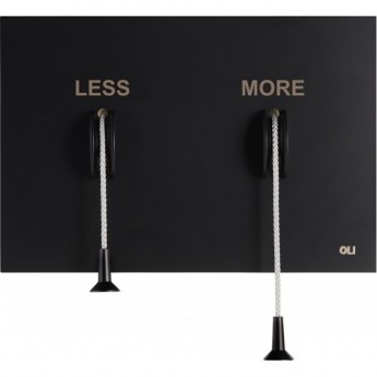 Клавиша двойного смыва OLI 883527 Less Is More для инсталляционных систем, черная