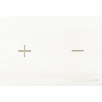 Кнопка смыва электронная OLI Glassy 878849 белое стекло