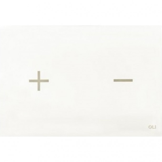 Кнопка смыва электронная OLI Glassy белое стекло 878849