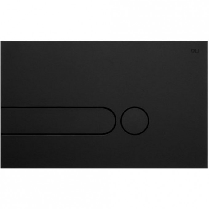 Кнопка смыва механическая OLI Iplate черный soft-touch 670005
