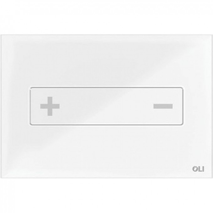 Кнопка смыва механическая OLI Oceania глянцевое белое стекло (антивандальная) 054554