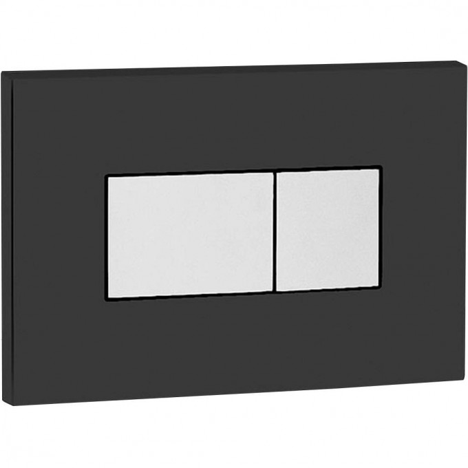 Кнопка смыва OLI KARISMA пневматическая пластик черный/хром soft-touch 641017