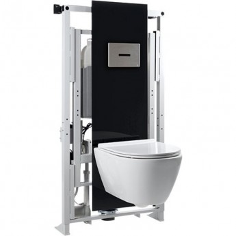 Панель стеклянная OLI для инсталляции Easy Move, черная 601833