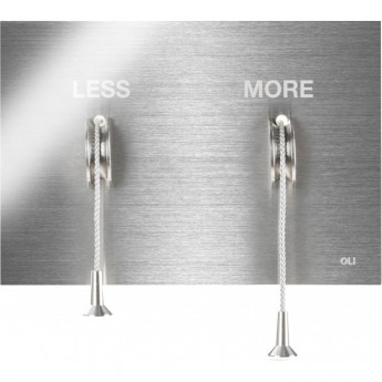 Смывная клавиша OLI 883525 Less is more двойная, хром матовый